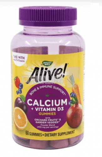 Alive! Calcium + D3 Gummies 50 jeleuri