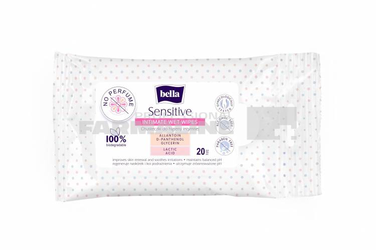 Bella Sensitive Servetele umede pentru igiena intima 20 bucati
