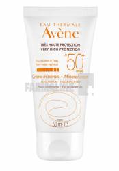 Avene Crema minerala fara parfum SPF 50 50 ml