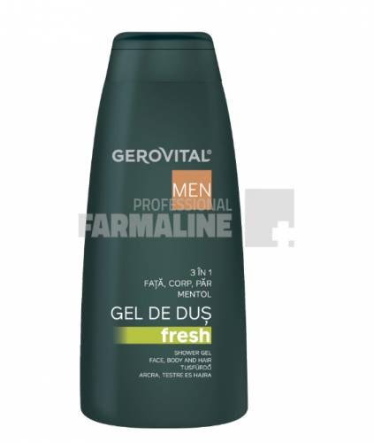 Gerovital Men Gel de dus fresh 3 in 1 400 ml