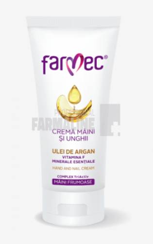 Farmec Crema maini si unghii cu ulei de argan, vitamina F si minerale esentiale 100 ml