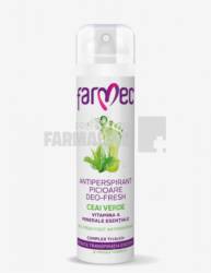 Farmec Antiperspirant picioare Deo Fresh cu ceai verde,vitamina A si minerale esentiale 150 ml