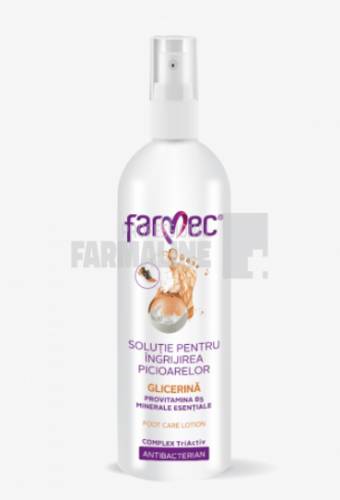 Farmec Solutie ingrijire picioare cu glicerina, provitamina B5 si minerale esentiale 200 ml