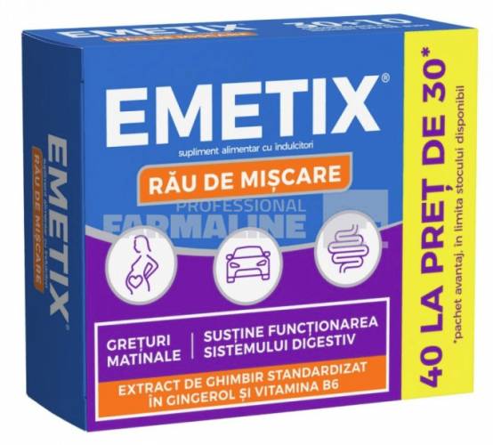 Emetix 40 comprimate la pret de 30 comprimate