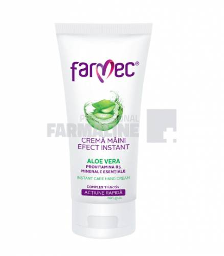Farmec Crema de maini cu efect instant cu aloe vera, provitamina B5 si minerale esentiale 100 ml