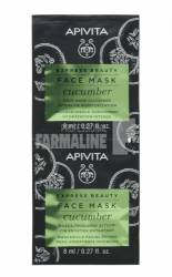 Apivita Express Beauty masca de hidratare cu castravete 2 bucati 8 ml