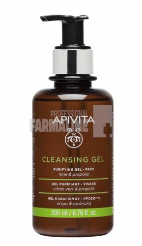 Apivita Gel curatare pentru ten gras/mixt cu lime si propolis 200 ml