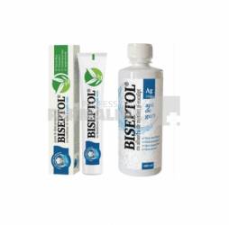 Dacia Plant Biseptol Pasta de dinti cu bicarbonat de sodiu si argint ionic 75 ml + Biseptol Apa de gura 50 ml