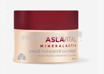Aslavital Mineralactiv Crema hidratanta cu colagen SPF10+ 50 ml