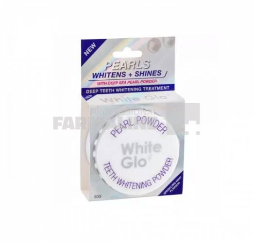 White Glo Pearls Pudra din perle de mare pentru albirea dintilor 30 g