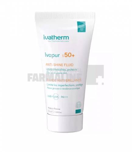 Ivatherm Ivapur Fluid anti-stralucire cu SPF50+ 50 ml