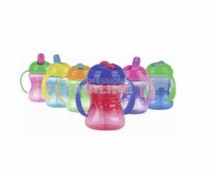 Nuby 10302 Cana cu manene ""Sa invatam sa bem"" 9+ luni 240 ml