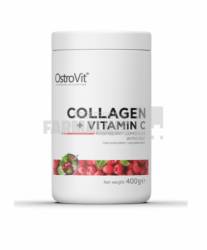 OstroVit Colagen + Vitamina C Aromă de Zmeură si Menta 400g