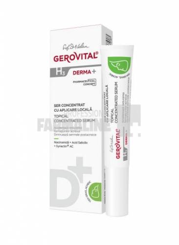 Gerovital H3 Derma+ Ser concentrat cu aplicare locala 15 ml