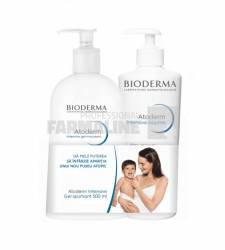 Bioderma Pachet Atoderm Intensive Gel Spumant 500 ml + Balsam Emolient 500 ml