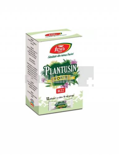 Fares Plantusin Forte Sirop tuse 12 plicuri x 10 ml