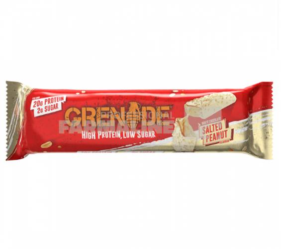 Grenade Protein Baton proteic cu ciocolata alba si arahide sarate 60 g