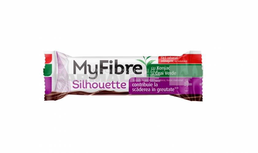 Fizico My Fibre Silhuette Baton cu glucomannan si ceai verde fara zahar 40 g