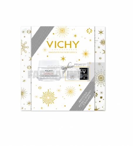 Vichy Trusa Xmas 2023 Liftactiv Supreme Crema de fata antirid pentru ten uscat 50 ml + Liftactiv Crema de noapte antirid pentru toate tipurile de ten 15 ml
