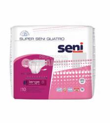 Seni Super Quatro Large scutece pentru adulti 10 bucati