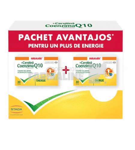 Coenzima Q10 cu carnitina 30 capsule + 30 capsule
