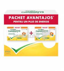 Coenzima Q10 cu carnitina 30 capsule + 30 capsule