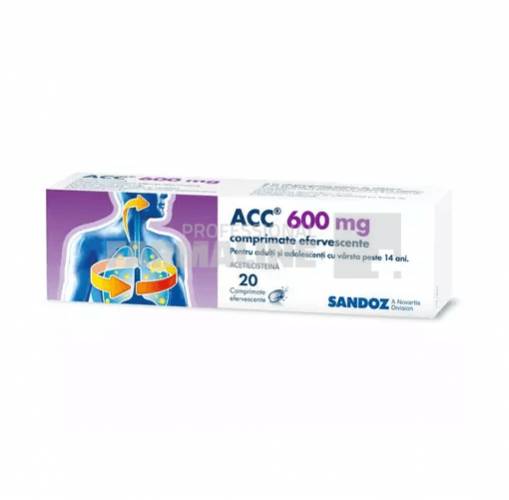 ACC 600 mg 20 comprimate efervescente