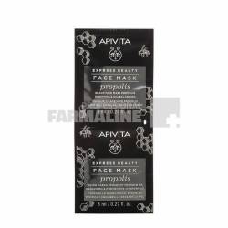 Apivita Express Beauty Face Masca cu extract de propolis purifianta 2 bucati x 8 ml