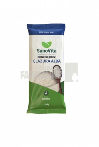 Sano Vita Rondele Orez expandat cu glazura alba 66 g