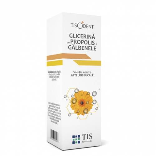 tisodent glicerina cu propolis si galbenele 25ml