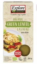 Lasagna din linte verde, fara gluten, eco-bio, 250g - Explore Cuisine