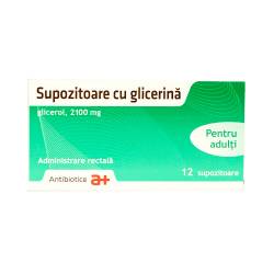 Supozitoare cu glicerina adulti, 12 supozitoare, Antibiotice