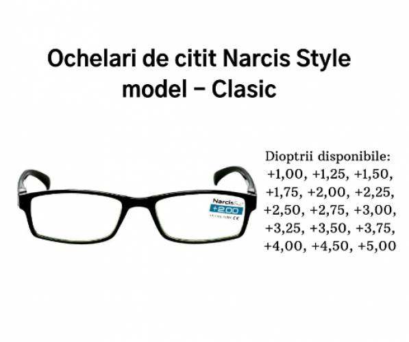 Narcis ochelari de citit clasici +1.00 - 1 pereche