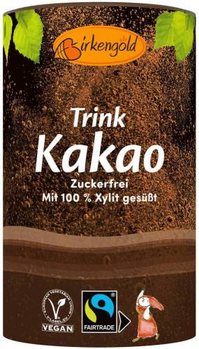 Cacao, pulbere fara zahar, indulcita cu xylitol, 200g - Birkengold