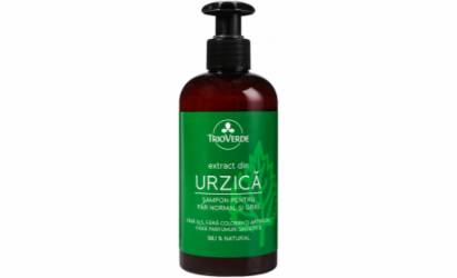 Sampon pentru par normal si gras cu extract de Urzica, 250ml - Trio Verde