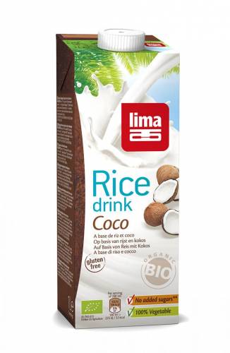 Lapte de orez cu cocos bio 1l - Lima