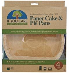 Forme de copt rotunde pentru tarte, din hartie nealbita, fara clor, 4 bucati, If You Care