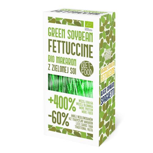Paste Fettuccine din soia verde, eco-bio, 200g - Diet Food