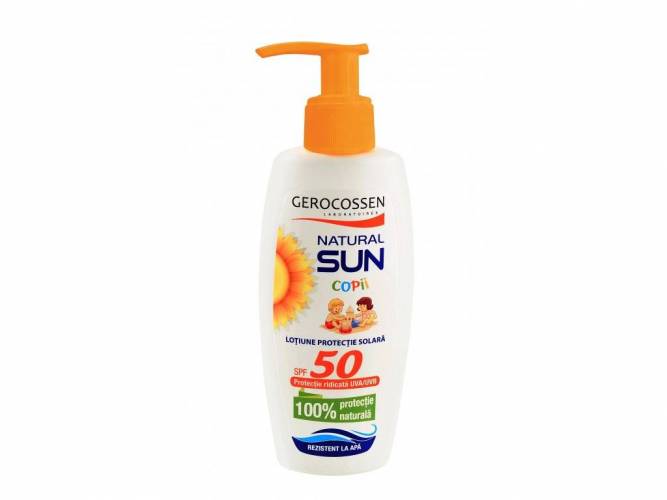 Lotiune cu protectie solara pentru copii SPF 50 Natural Sun, 200ml - Gerocossen