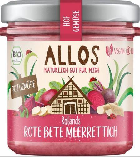 Crema tartinabila de sfecla rosie si hrean FARA GLUTEN 135g - Allos