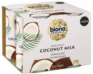 Lapte de cocos, eco-bio, 4 x 400ml - Biona