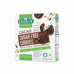 ORGRAN Biscuiti fara zahar cu Cacao, Chia si Hrisca, 130g