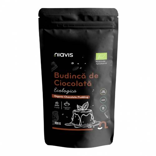 Budinca de ciocolata Bio fara gluten, 100 g, Niavis