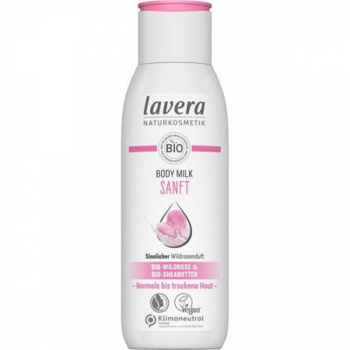 Lapte de corp cu trandafir salbatic si unt de shea, eco-bio, 200ml - Lavera