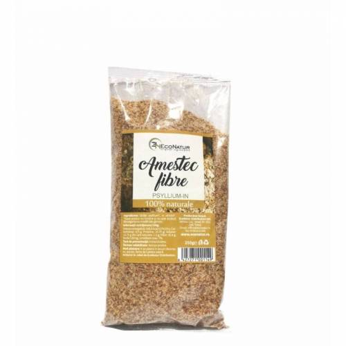 Amestec fibre tarate psyllium si in zdrobit, 250 g, EcoNatur