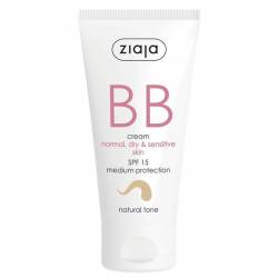 Cream pentru piele normala, uscata si sensibila nunanta naturala, SPF15, BB Cream, 50ml, - Ziaja