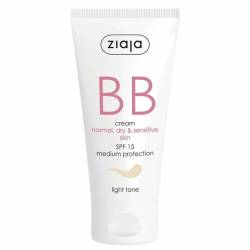 Cream pentru piele normala, uscata si sensibilă ton deschis, SPF15, BB Cream, 50ml, - Ziaja