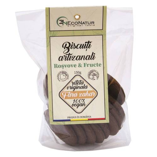Biscuiti artizanali cu roscove si fructe uscate fara zahar, 150 g, Econatur