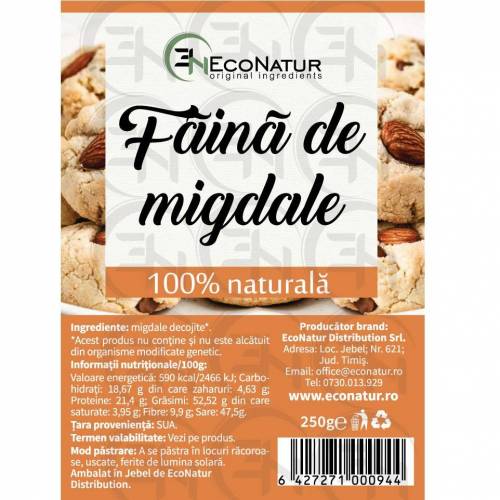 Faina de migdale, 250 g, Econatur