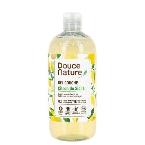 Gel de dus, eco-bio, cu lămâie de Sicilia, 500ml - Douce Nature